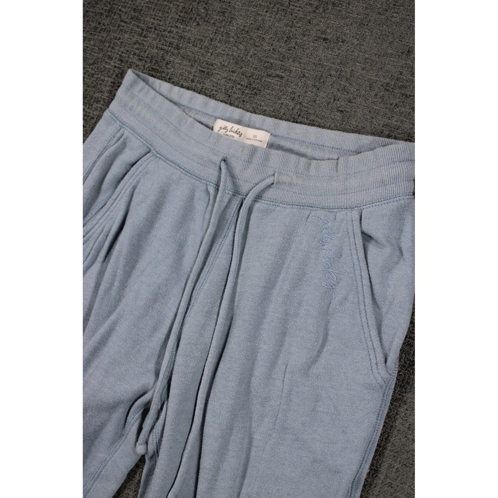 Gilly Hicks Hollister Women XS Joggers Blue Sweatpants Drawstring Pockets Lounge